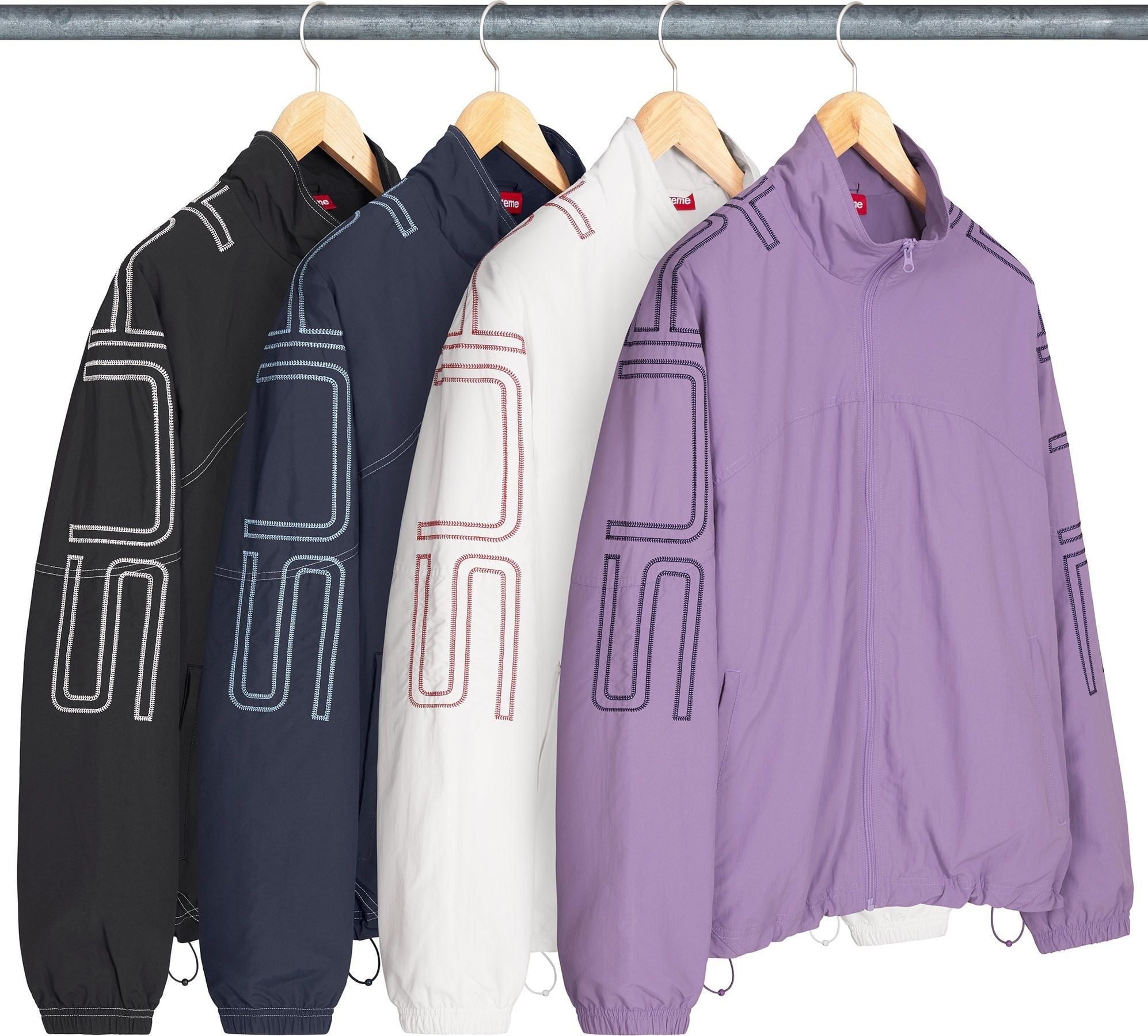 Spellout Embroidered Track Jacket